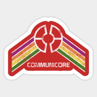 Vintage Communicore Logo EPCOT Center Pavilion Rainbow Design Sticker